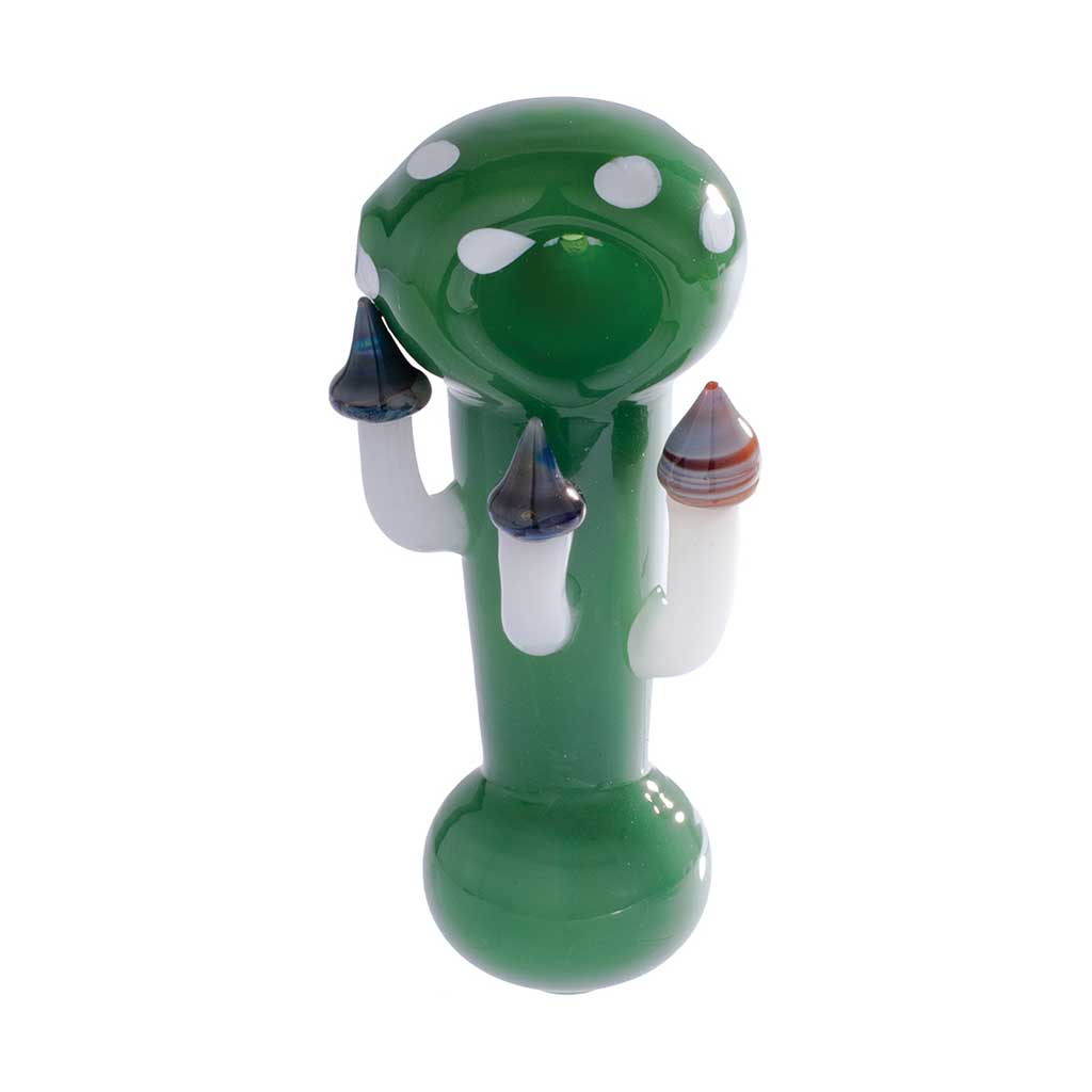Green Toadstool Mushroom Hand Pipe 