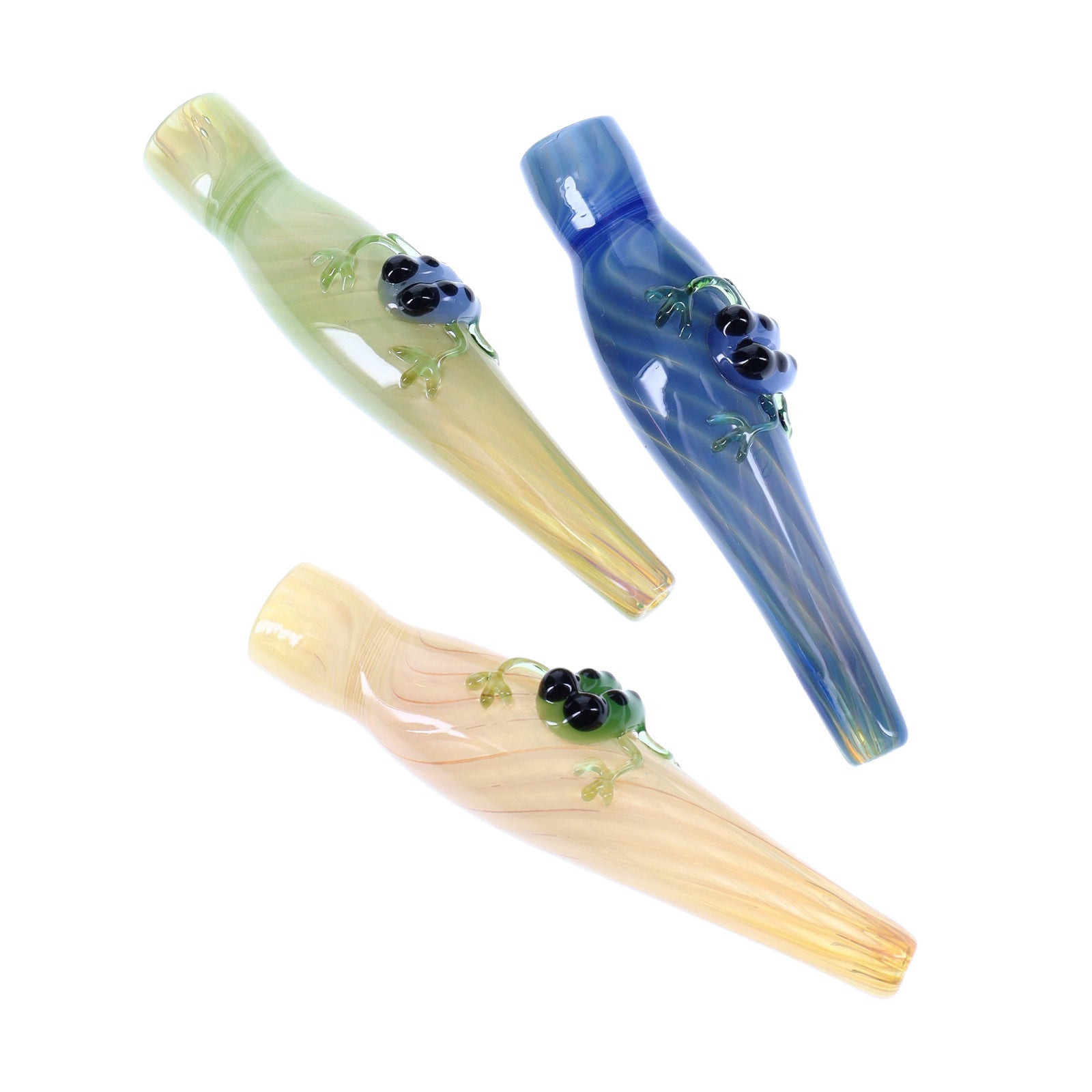 Tree Frog Silver Fumed Glass Chillum pipe