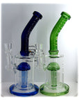 Blue and Green Tree Perc Water Pipe