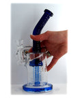 Blue 10 inch Tree Perc Water Pipe