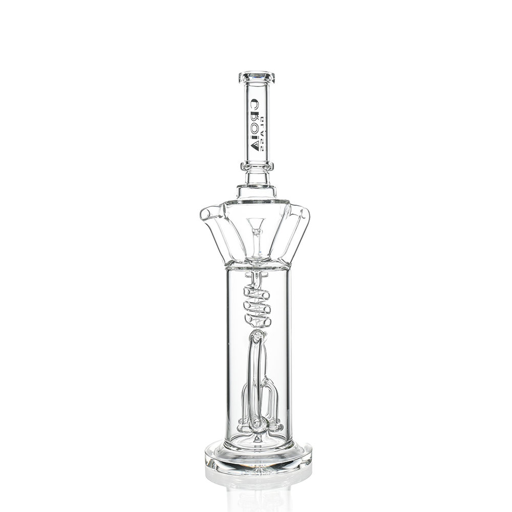15" Scientific Glass Bong with Tree Perc &amp; Spiral Cooling