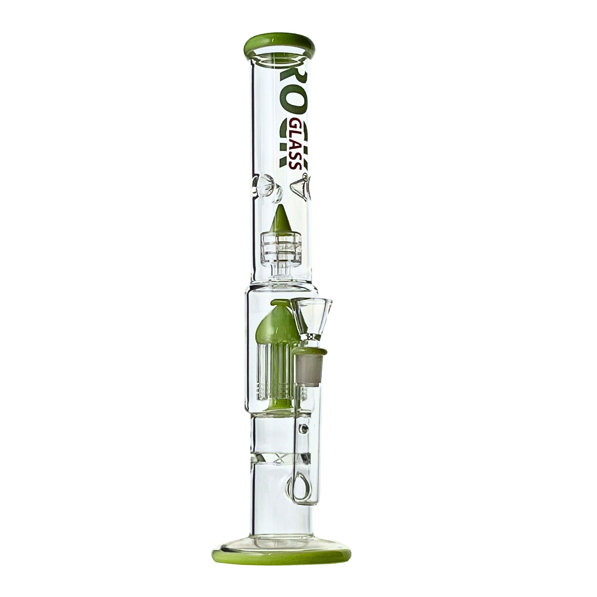 Tri-Storm 16 inch Triple Perc Tower Bong in green