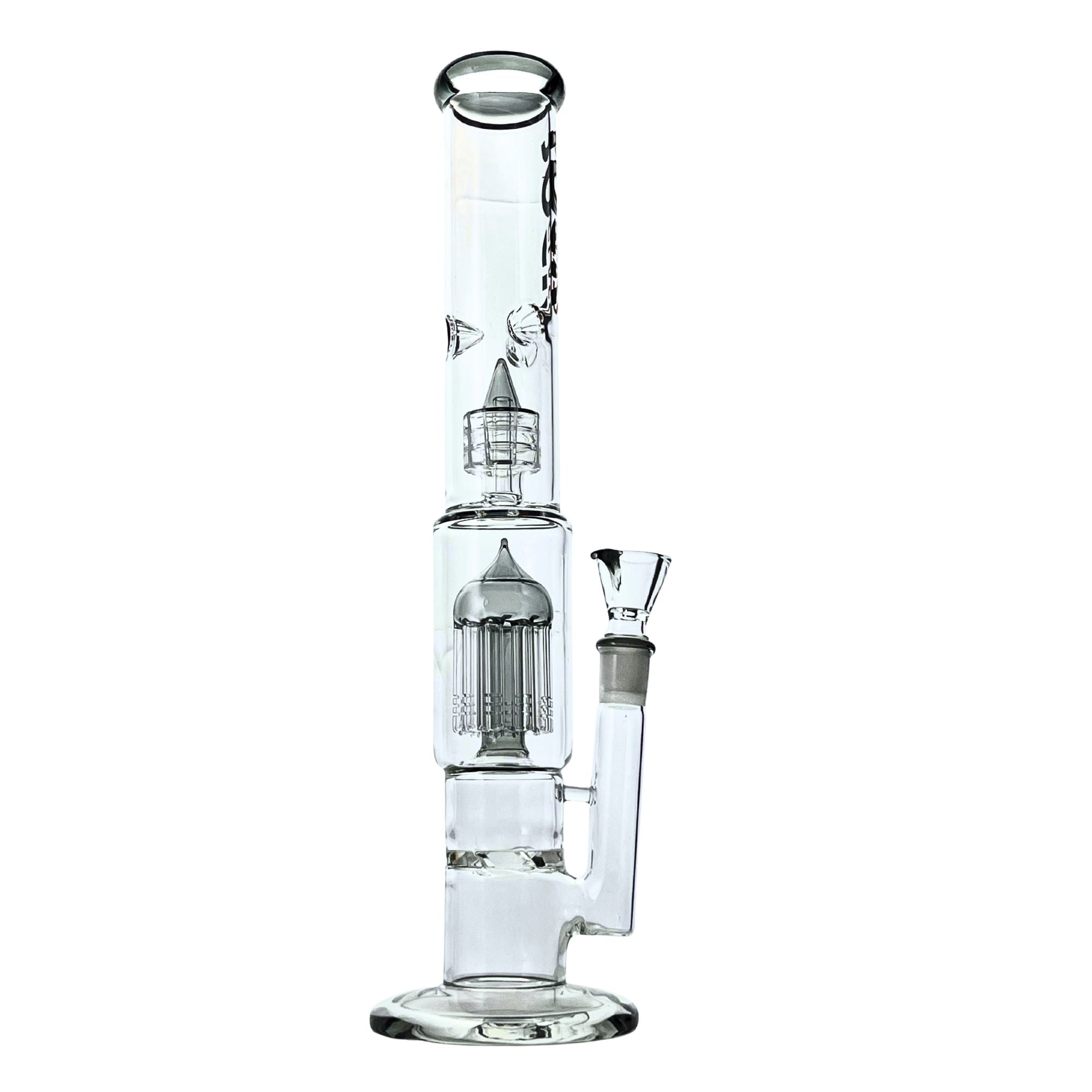 Tri-Storm 16 inch Triple Perc Tower Bong in smoke