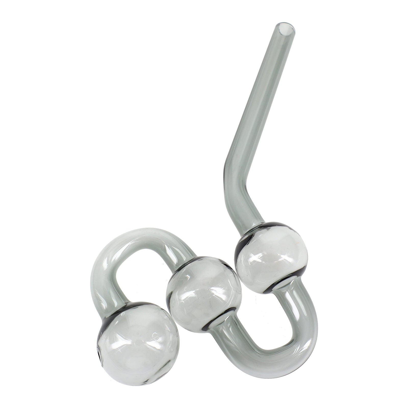 Triple Loop Water Dog Oil Burner Pipe 8″ in grey