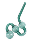 Triple Loop Water Dog Oil Burner Pipe 8″ in teal