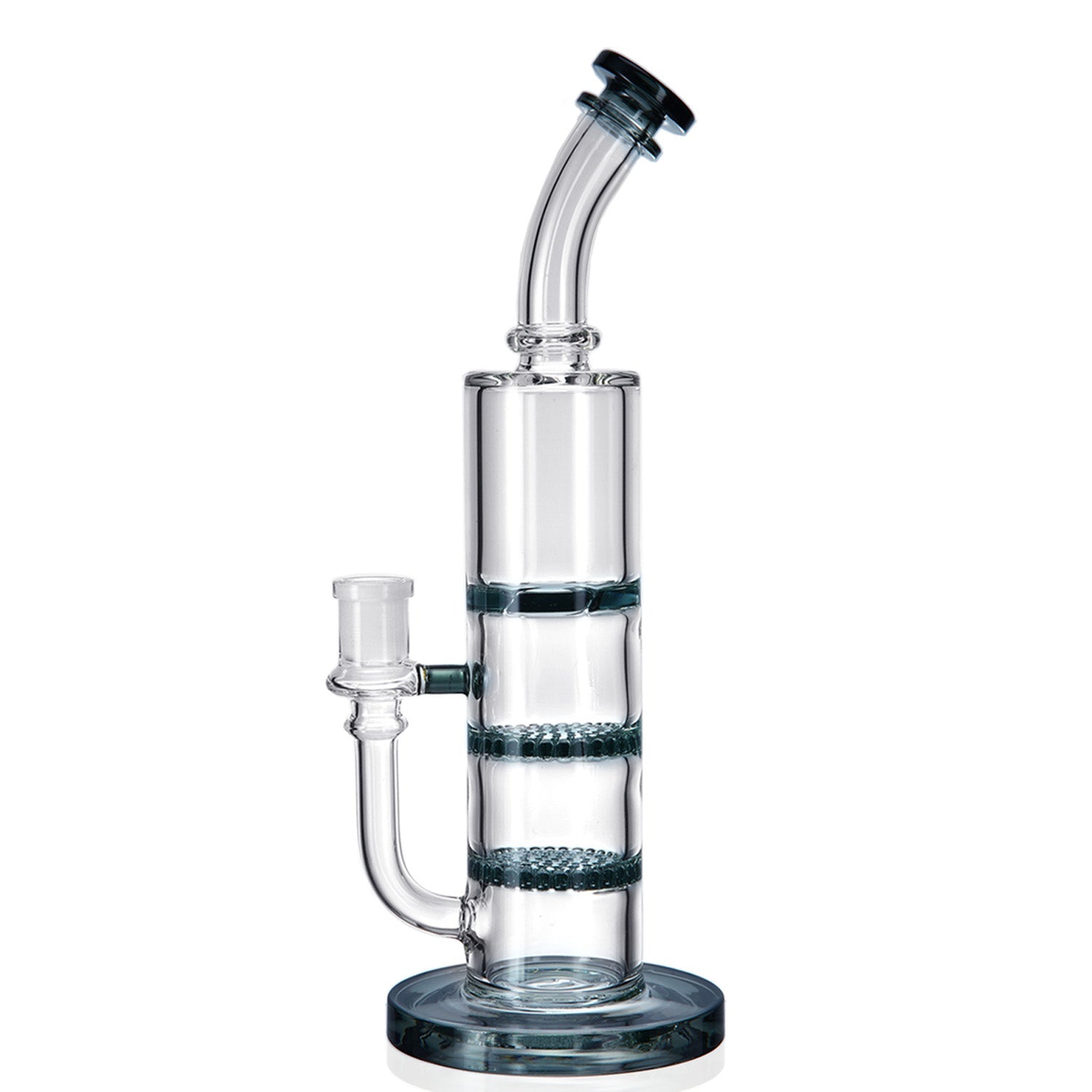 glass Triple Perc Bong 11 inch water pipe with diffusion