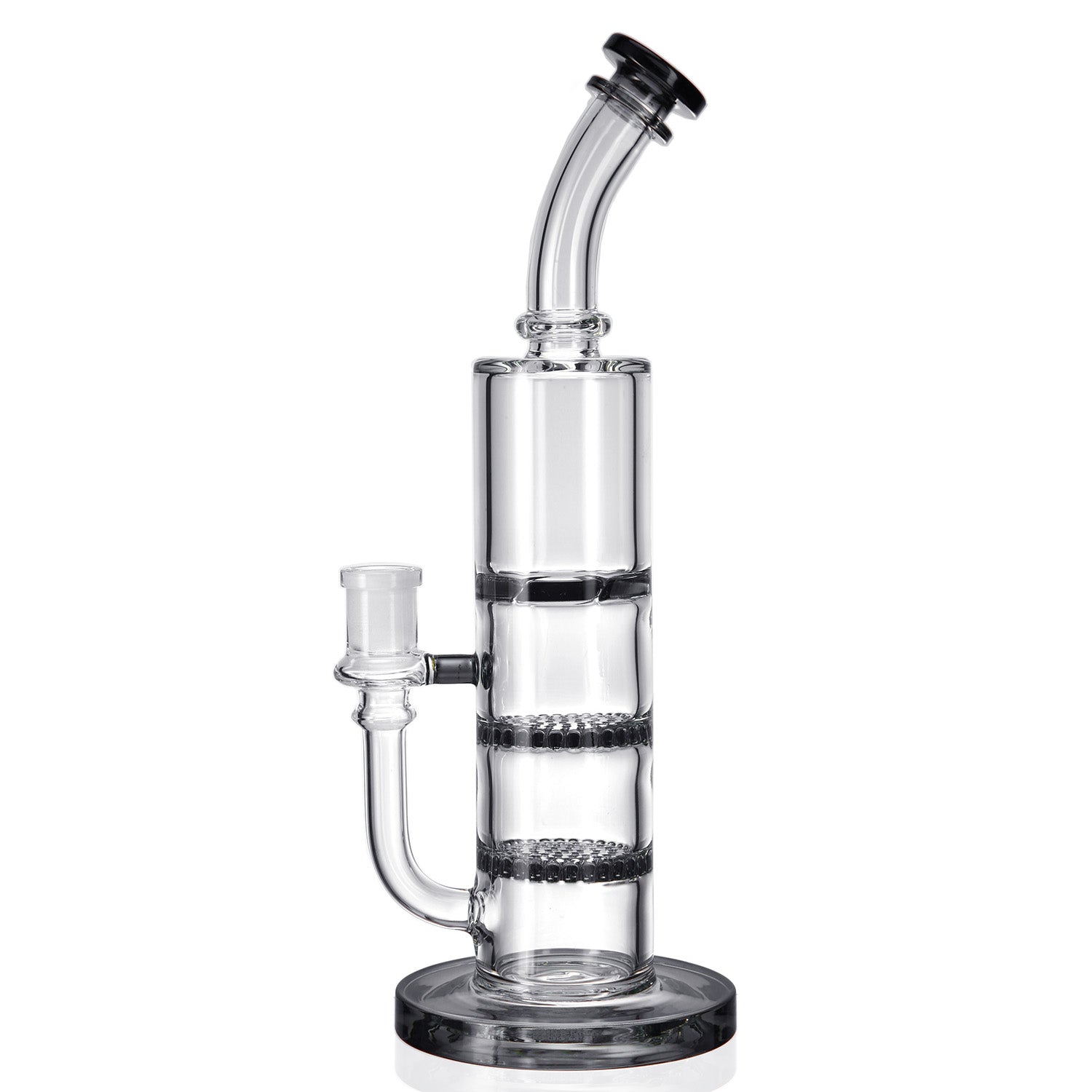 Triple Perc Bong 11 inch in smoke color