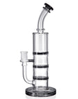 Triple Perc Bong 11 inch in smoke color