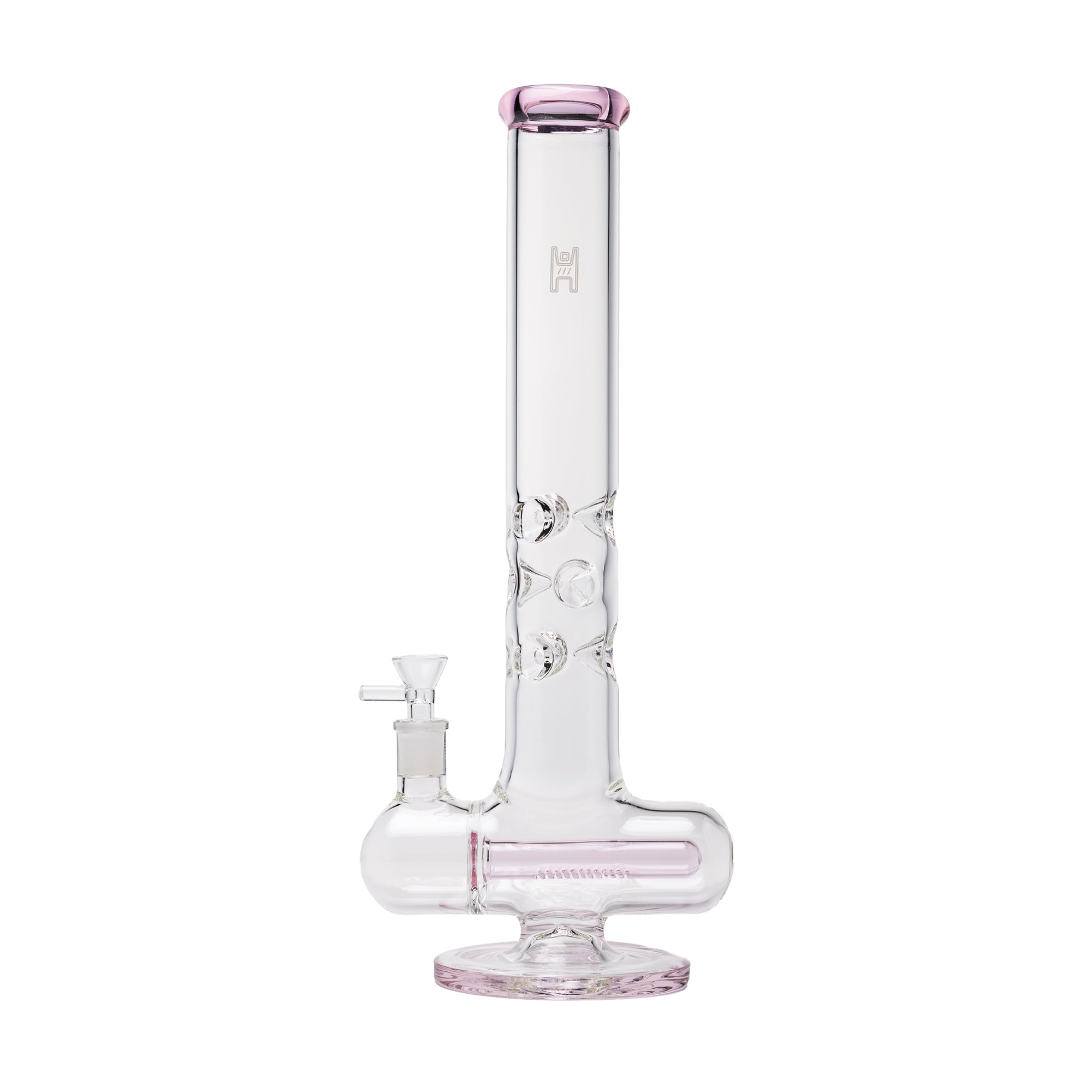 Tube Triple Ice Catch Inline Percolator Bong in pink