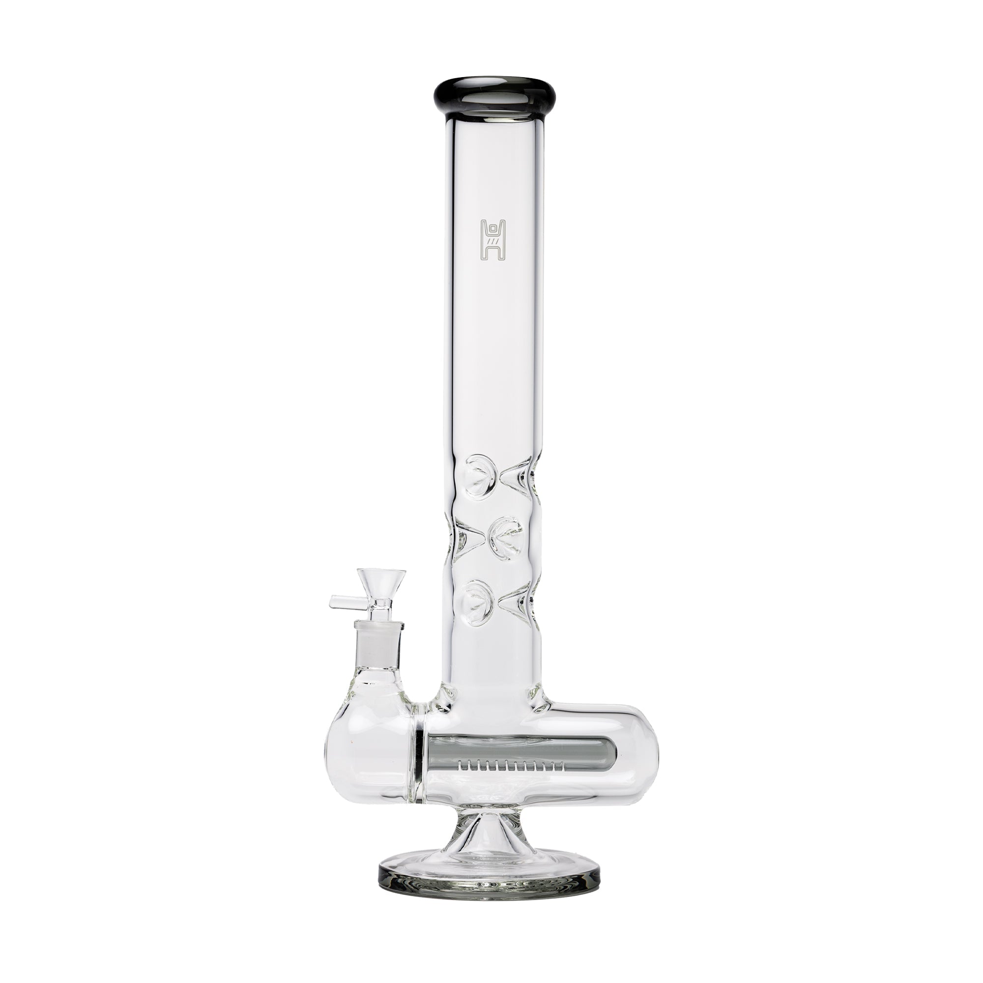 Tube Triple Ice Catch Inline Percolator Bong in smoke