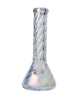 Human Grade Twisted Iridescent Beaker Water Bong