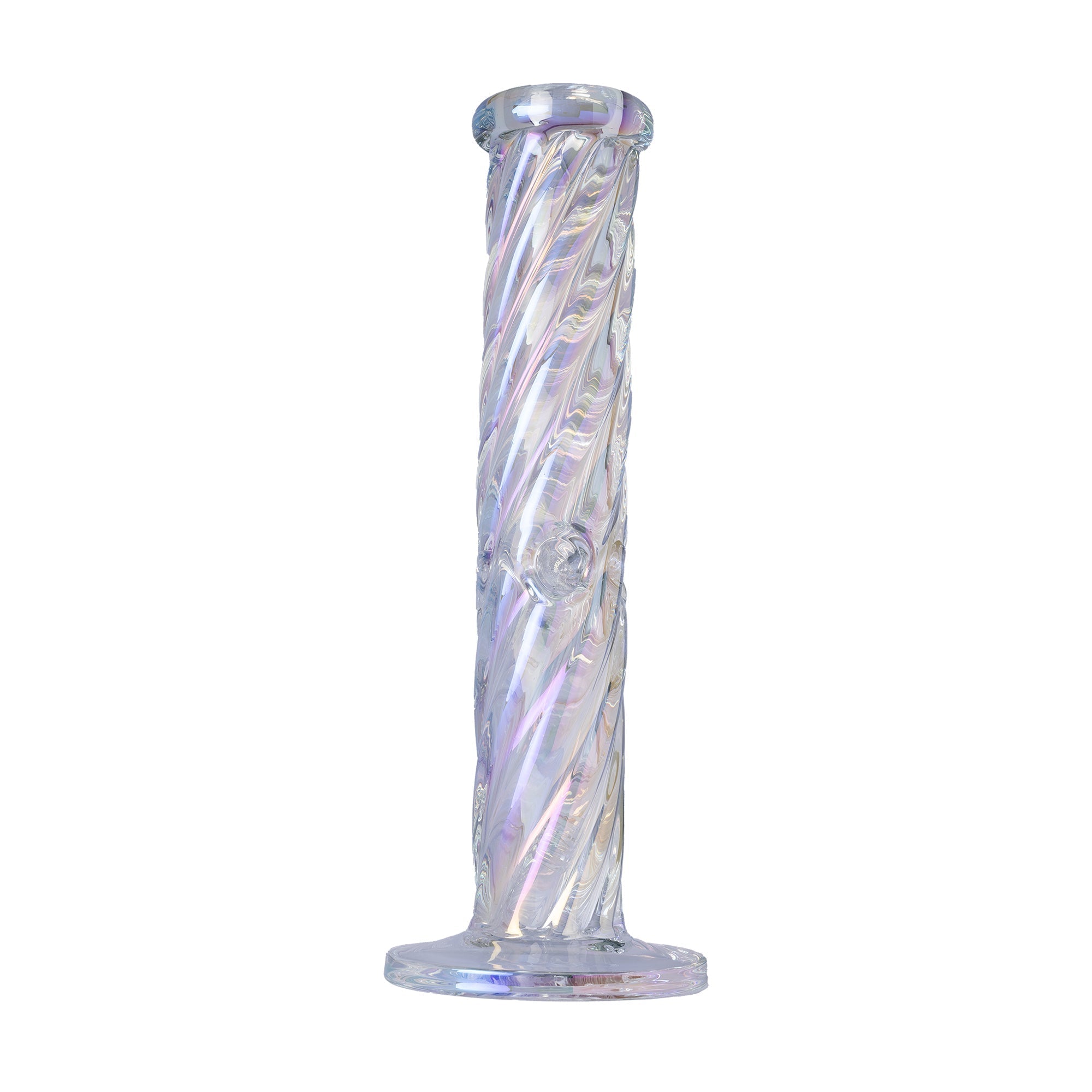 Twisted Iridescent Tube Water Pipe back view
