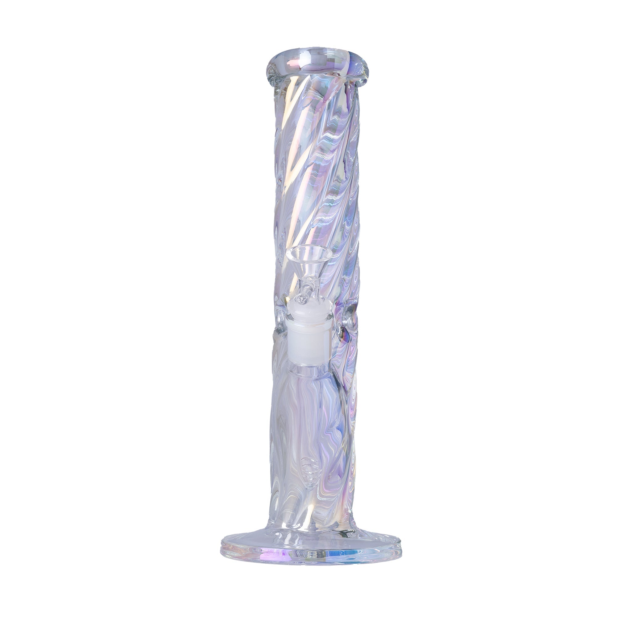 Twisted Iridescent Tube Water Pipe front view