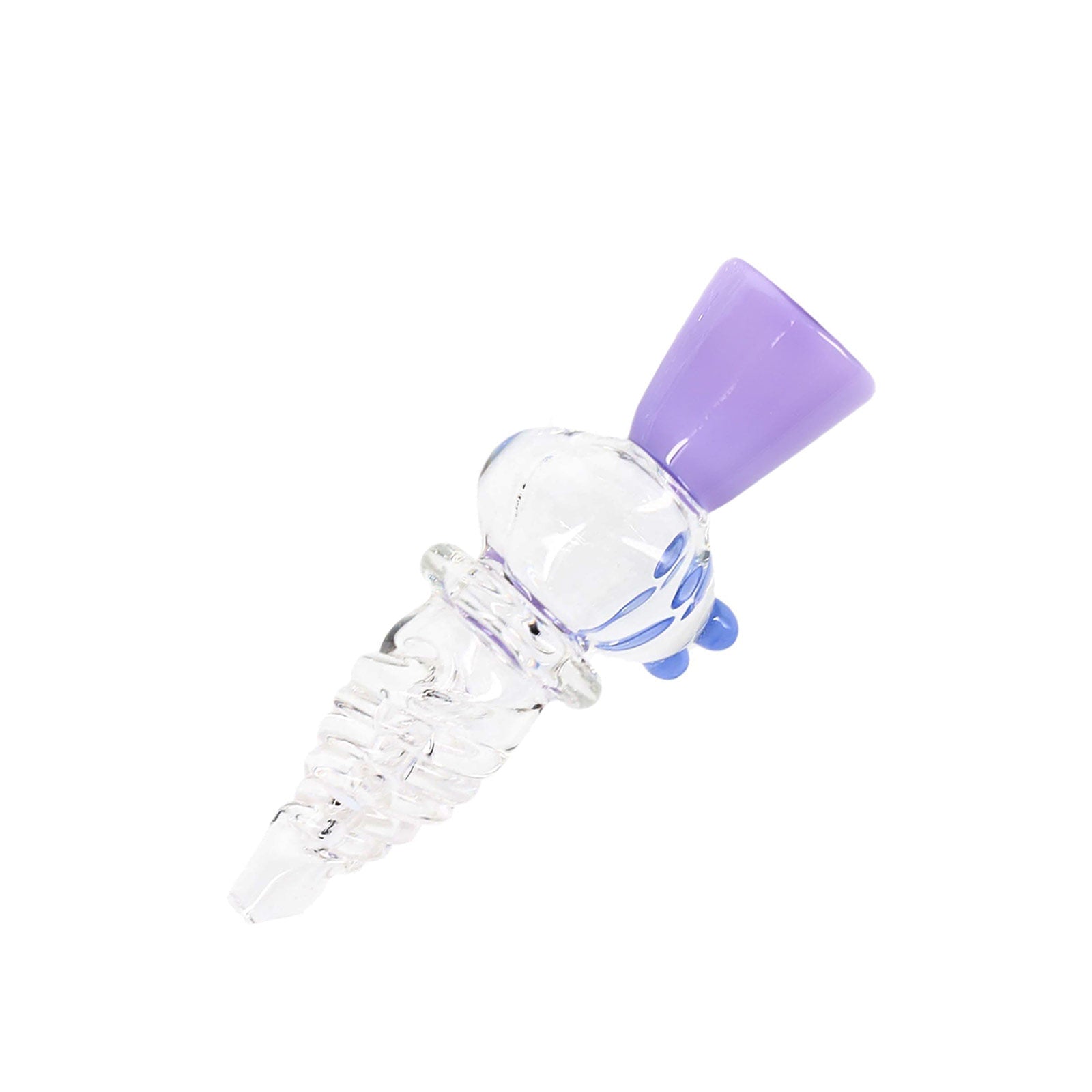 3.5″ Twisted  Neon Bowl Glass Chillum