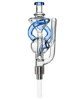 Twisted Spiral Recycler Glass Nectar Collector in Blue