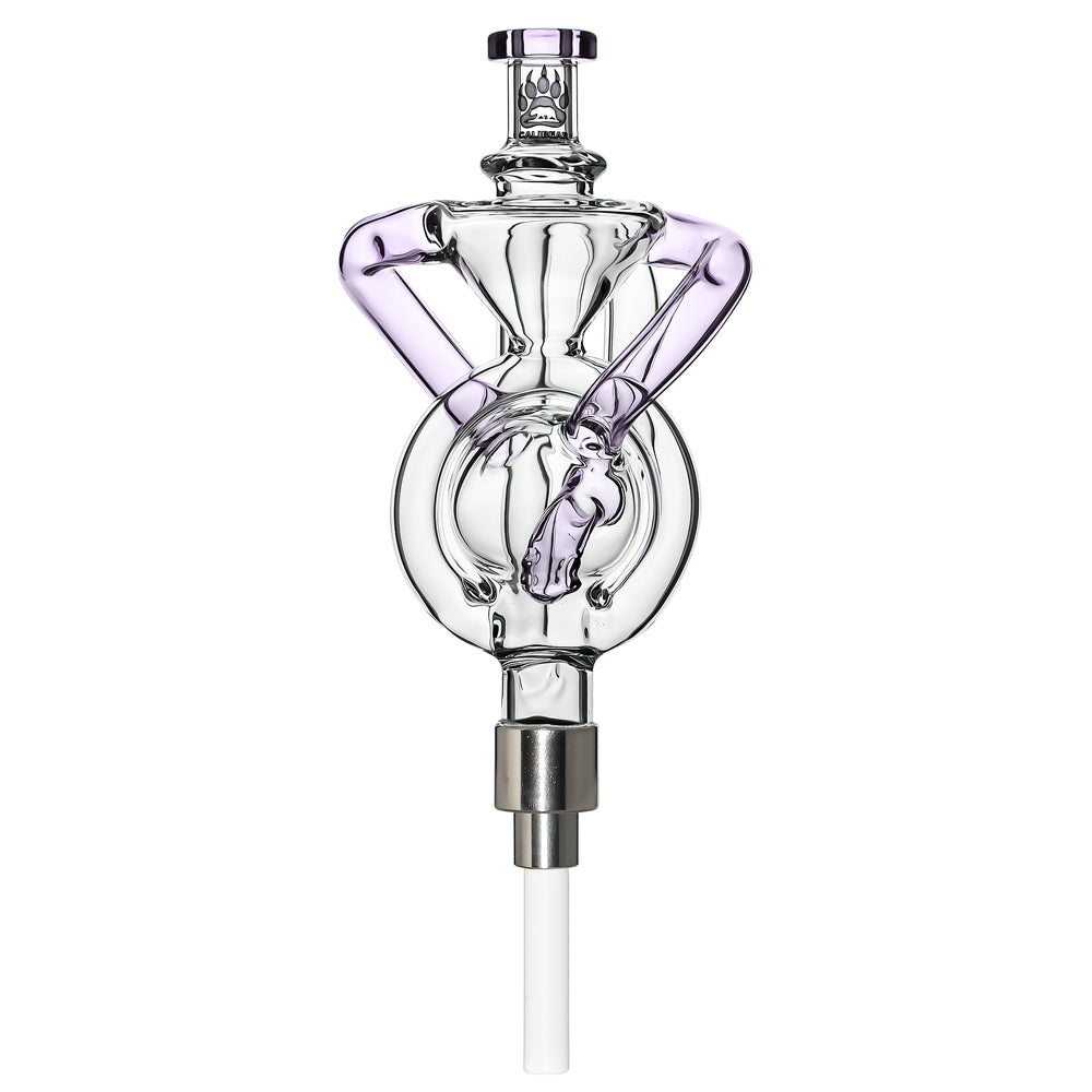 Twisted Spiral Recycler Glass Nectar Collector in Purple