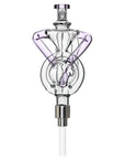 Twisted Spiral Recycler Glass Nectar Collector in Purple