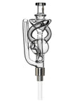 Twisted Spiral Recycler Glass Nectar Collector in Transparent Black