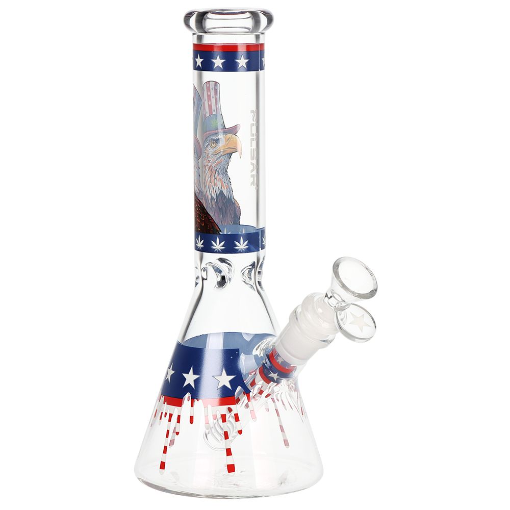 Uncle Eagle Sam Beaker Glass Water Pipe