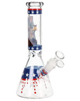 Uncle Eagle Sam Beaker Glass Water Pipe