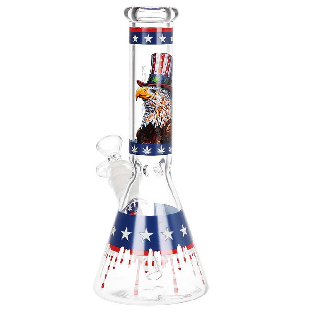 Uncle Eagle Sam Beaker Glass Water Pipe