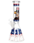 Uncle Eagle Sam Beaker Glass Water Pipe