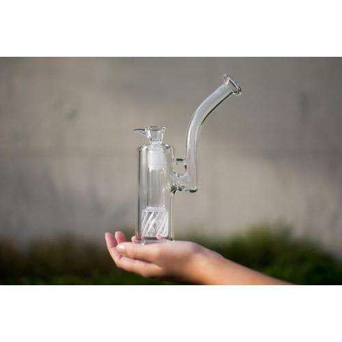 Crystal Clear Upright Weed Bubbler with Perc