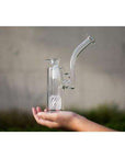Crystal Clear Upright Weed Bubbler with Perc