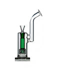 Green Upright Weed Bubbler with Perc