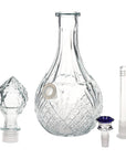 All parts of Vintage Decanter Style Water Pipe including bowl, downstem, and decanter body