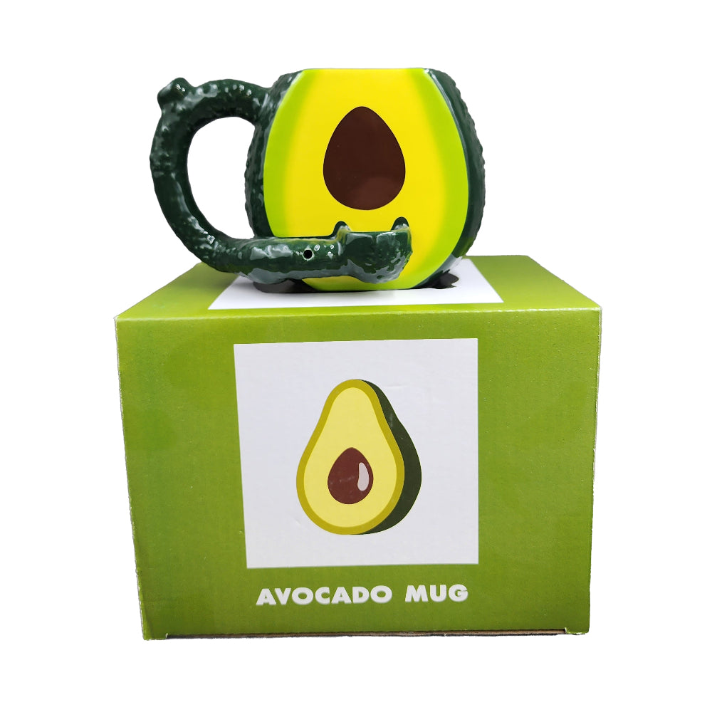 Avocado Coffee Mug with Pipe in Handle - inhalco