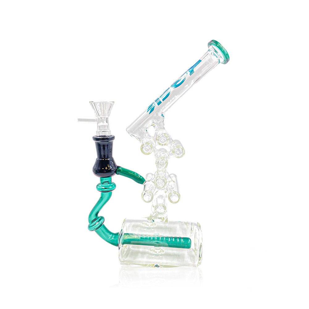 Side view of 10" Vortex Inline Recycler Bong