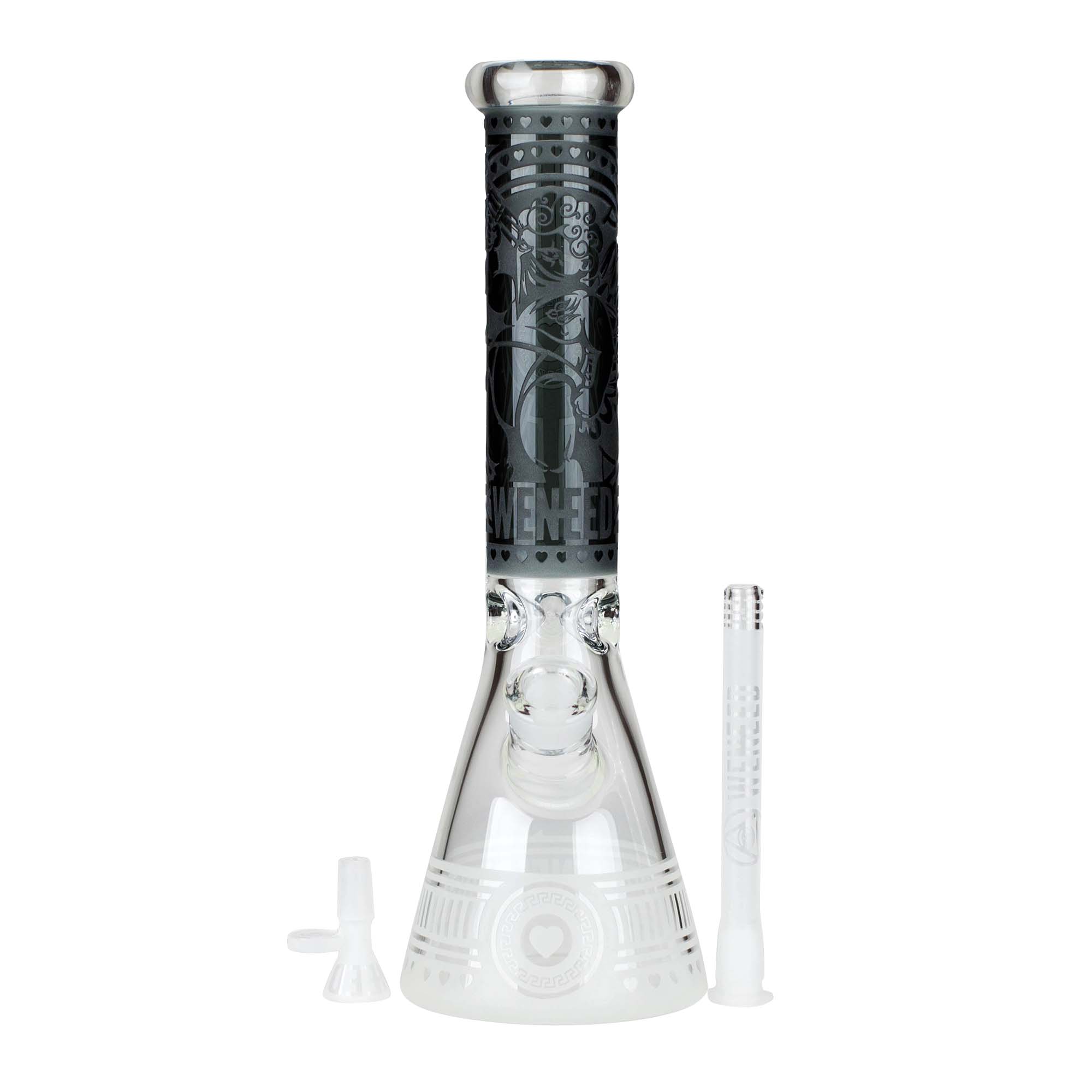 WENEED 14&quot; Cupid&#39;s Heart Beaker Bong 3 Pieces