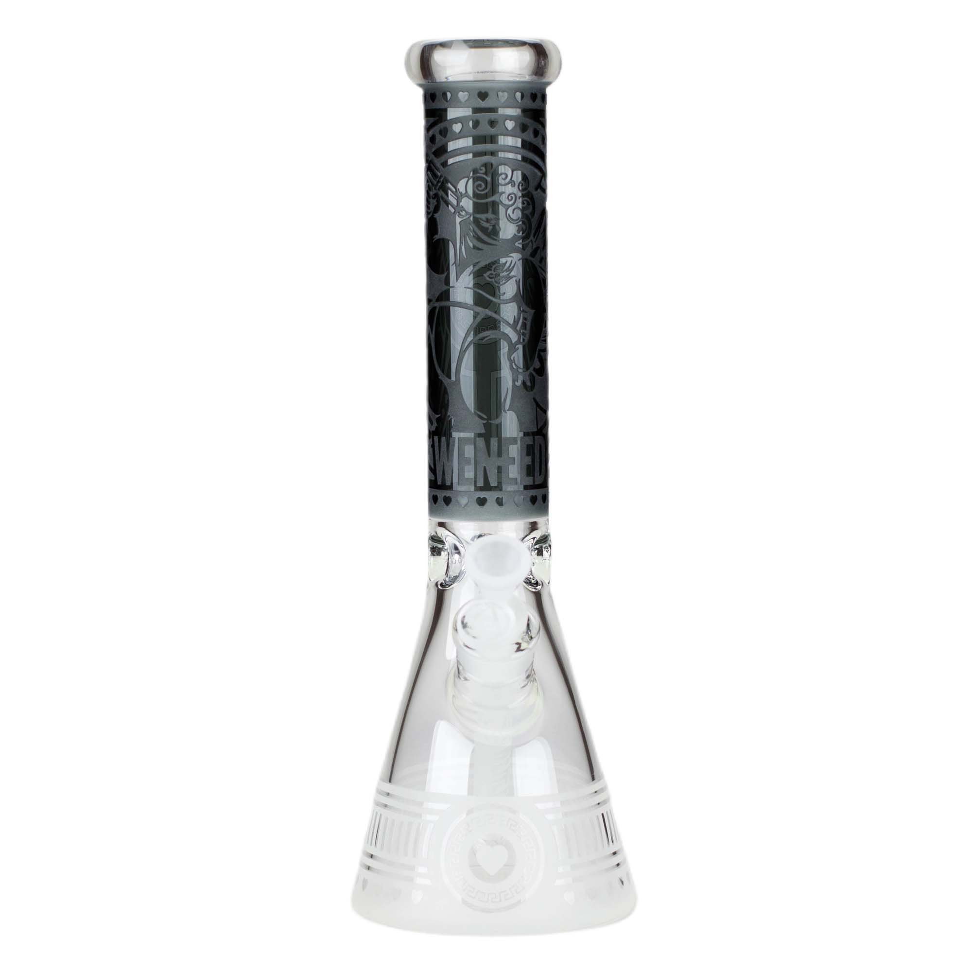 WENEED 14&quot; Cupid&#39;s Heart Beaker Bong Black