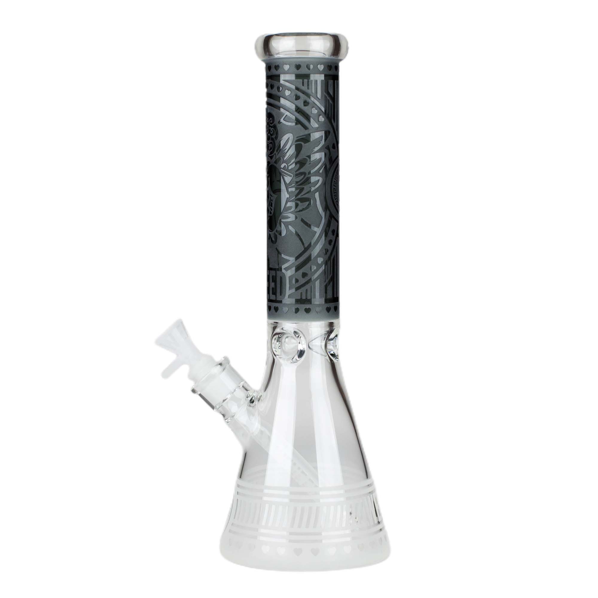 WENEED 14" Cupid's Heart Beaker Bong Black