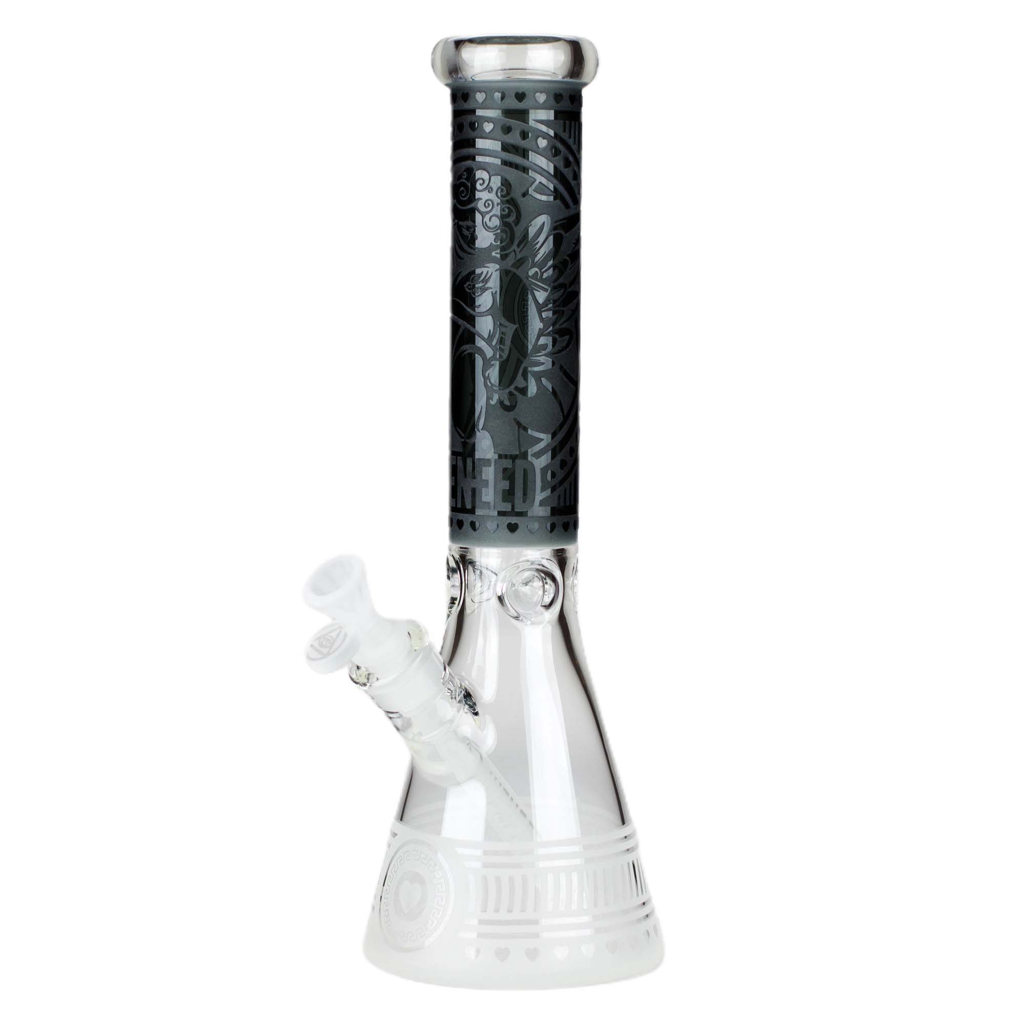 WENEED 14" Cupid's Heart Beaker Bong Black