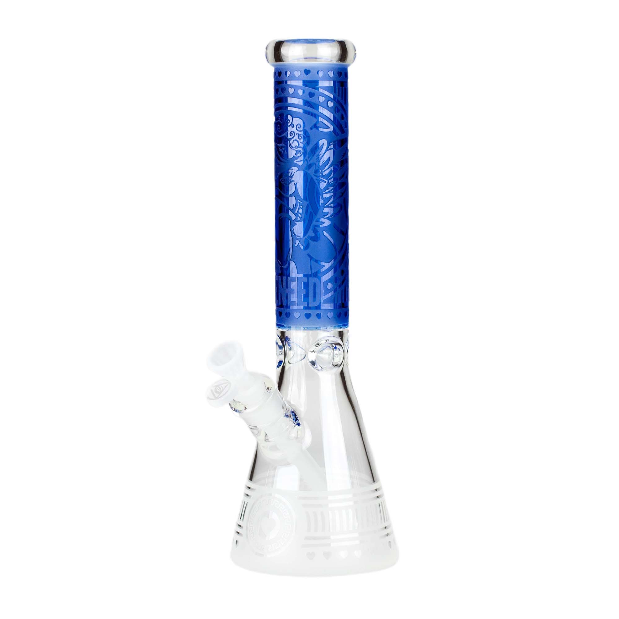 WENEED 14" Cupid's Heart Beaker Bong Blue