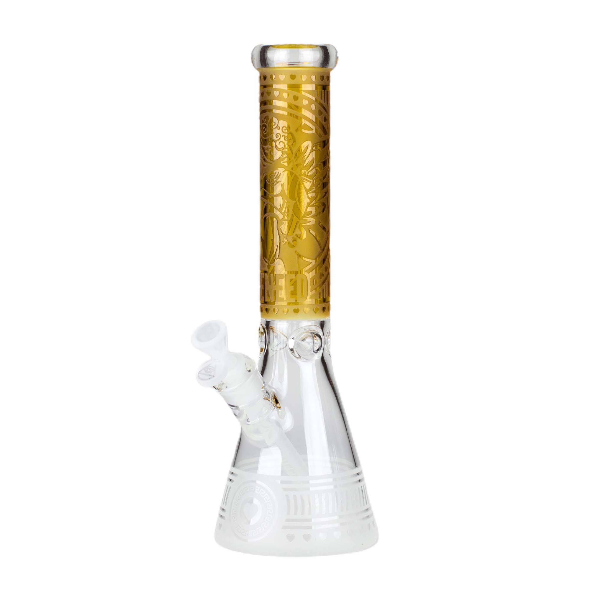 WENEED 14&quot; Cupid&#39;s Heart Beaker Bong Yellow