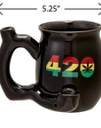 420 Black Mug with Rasta Colors