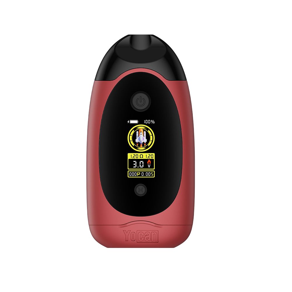 Yocan Dubb Dual Cartridge 510 Vape Battery Burgundy - INHALCO