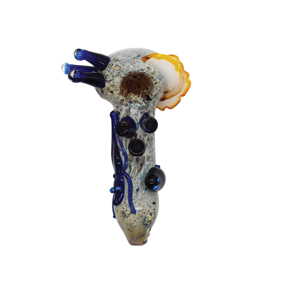 Mushroom Branch Glass Smoking Pipe - INHALCO