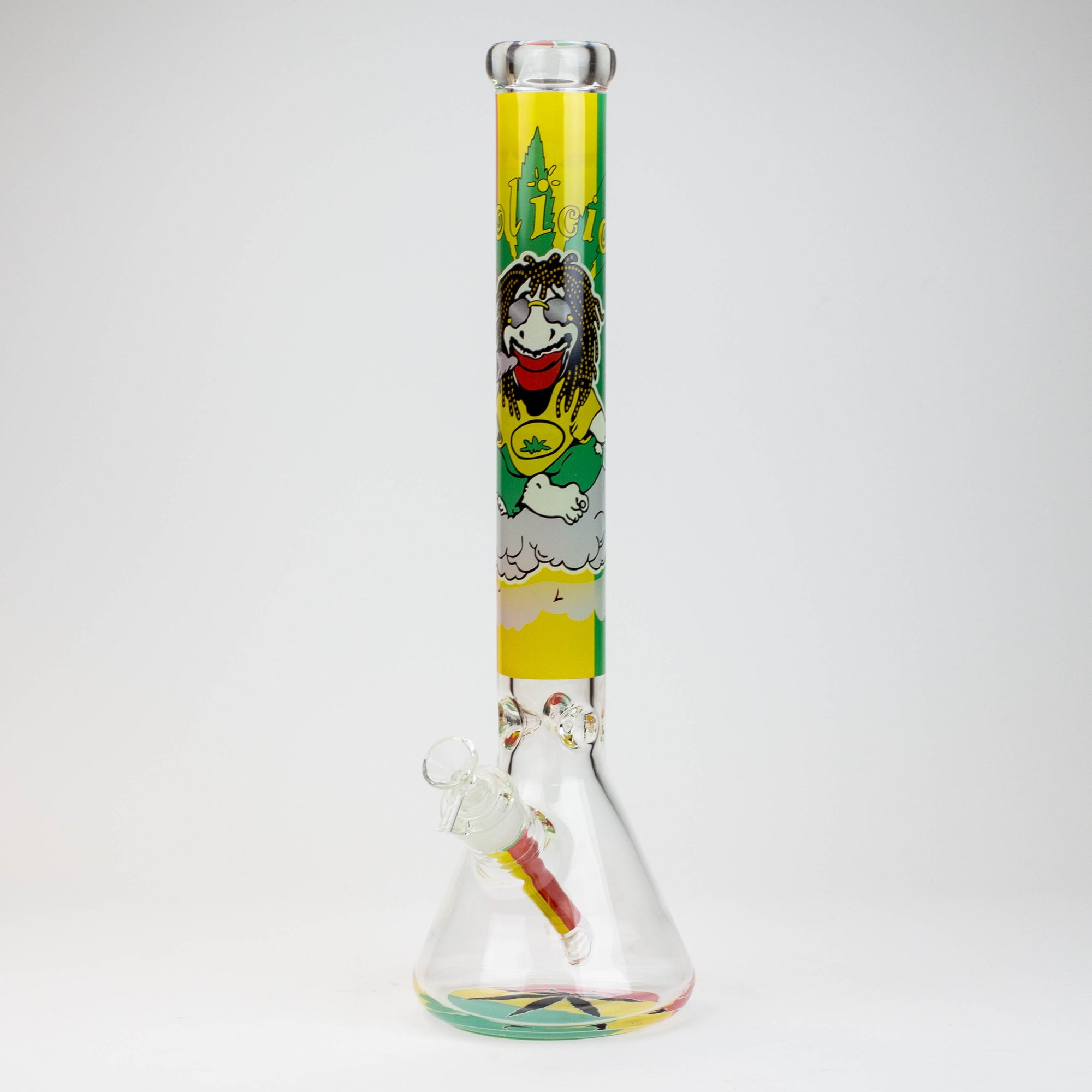 Rasta Man Classic Beaker Glass Bong
