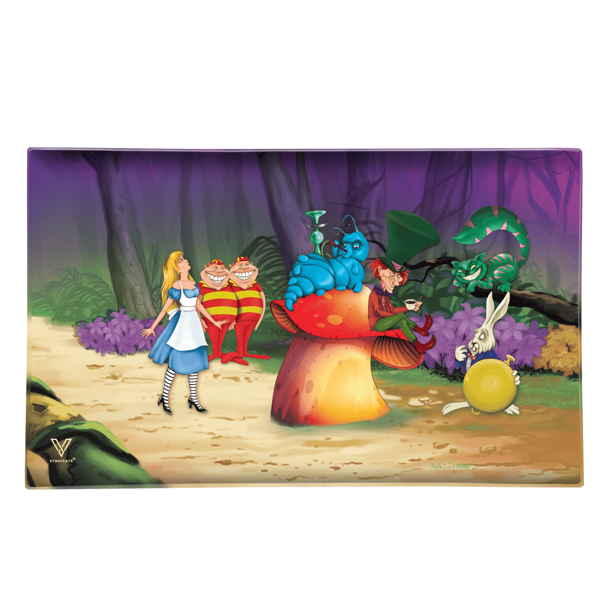 Alice Mushroom Glass Rolling Tray - INHALCO