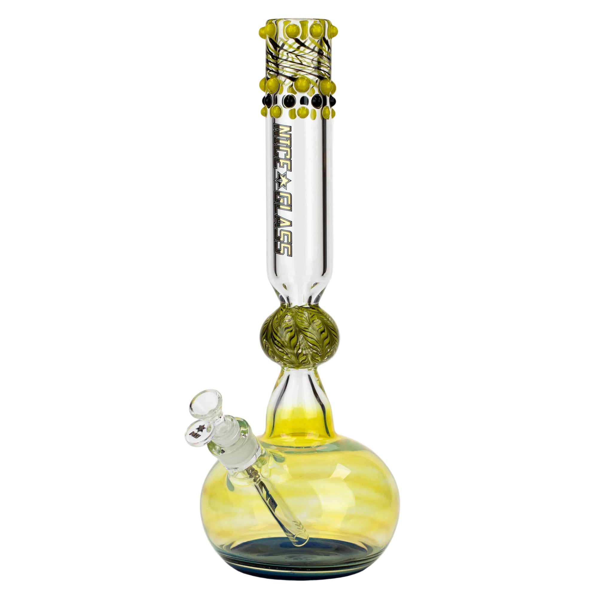 17 inch Dotted and Fumed Round Base Beaker Bong_5
