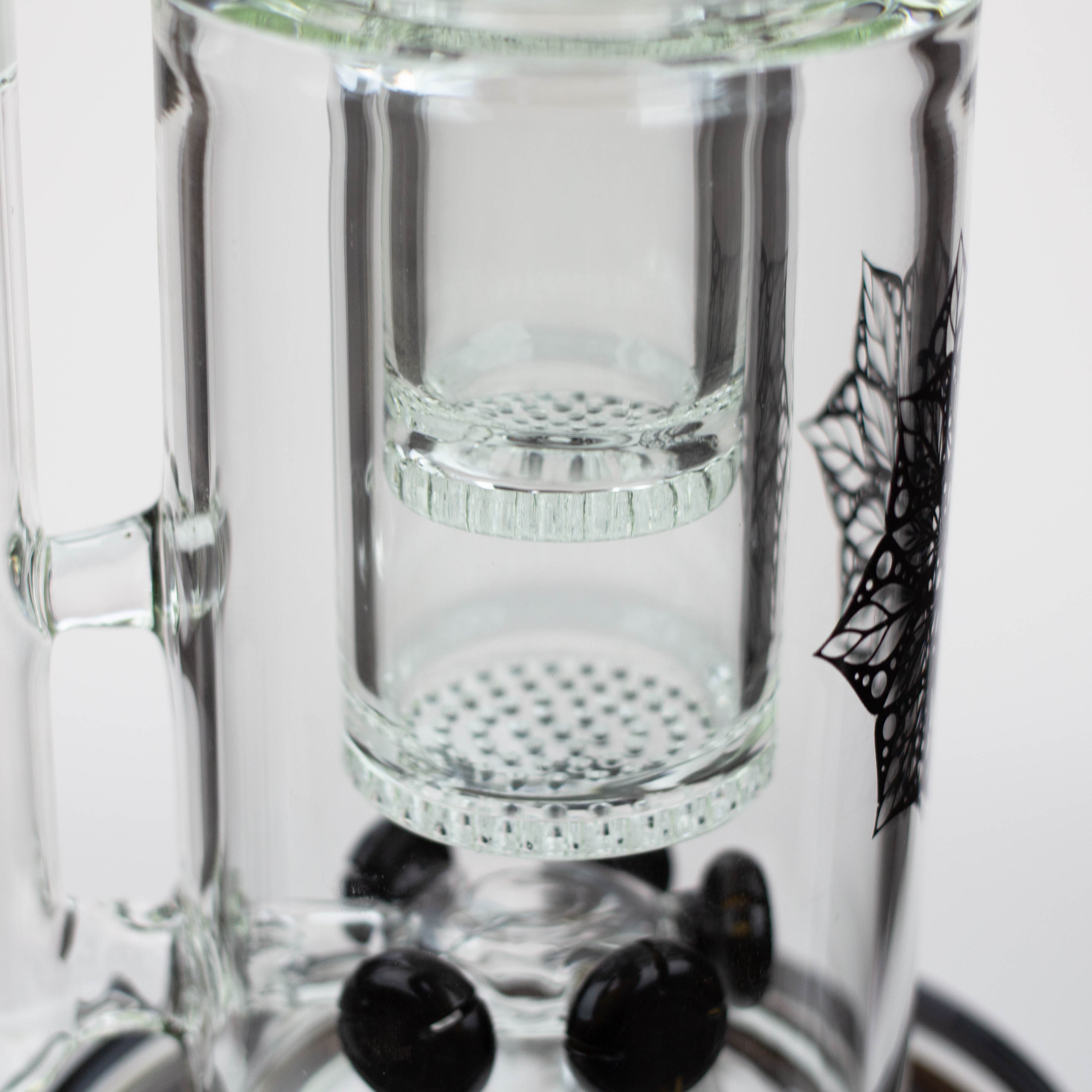 17&quot; H2O glass water bong with double layer honeycomb [H2O-28]_3