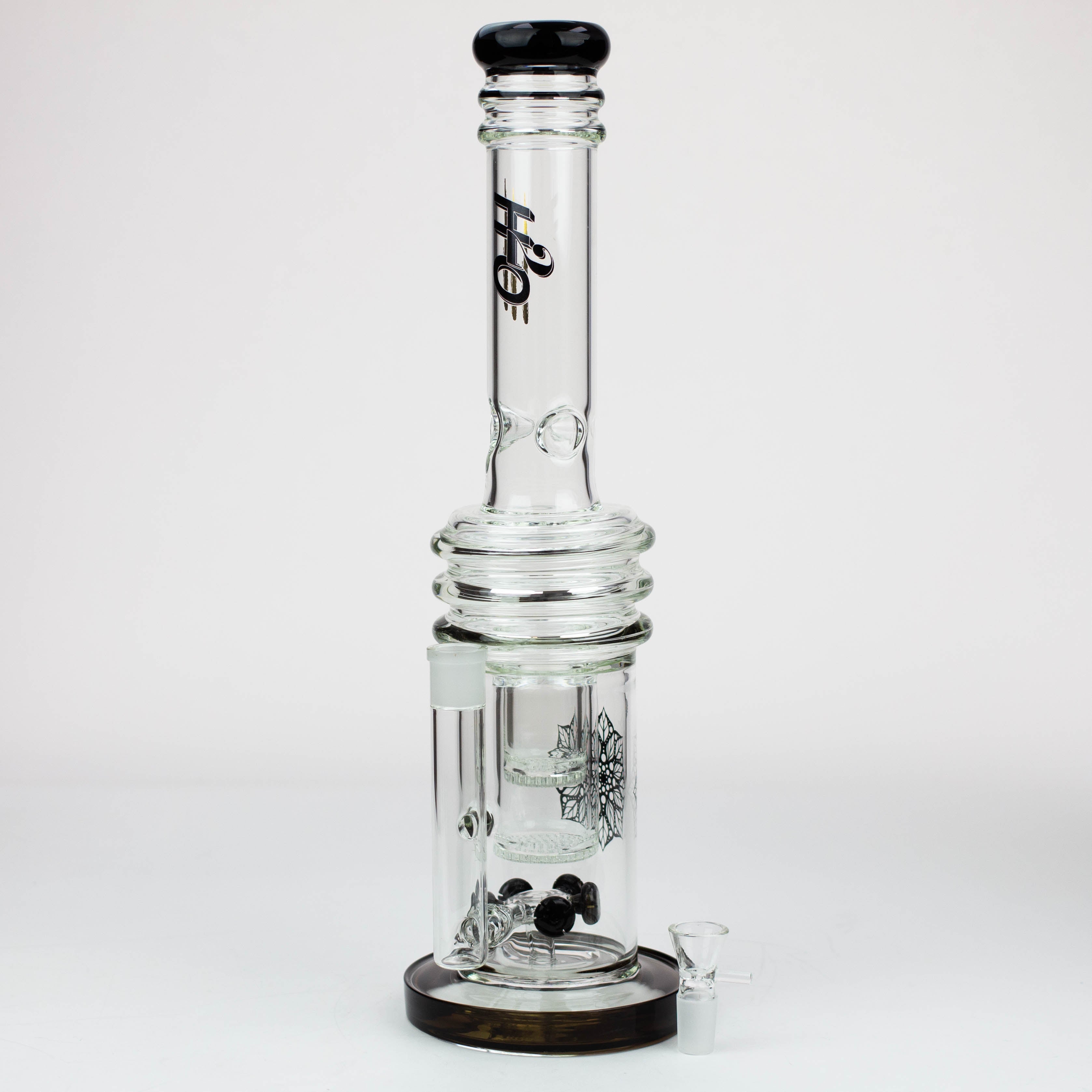 17&quot; H2O glass water bong with double layer honeycomb [H2O-28]_5