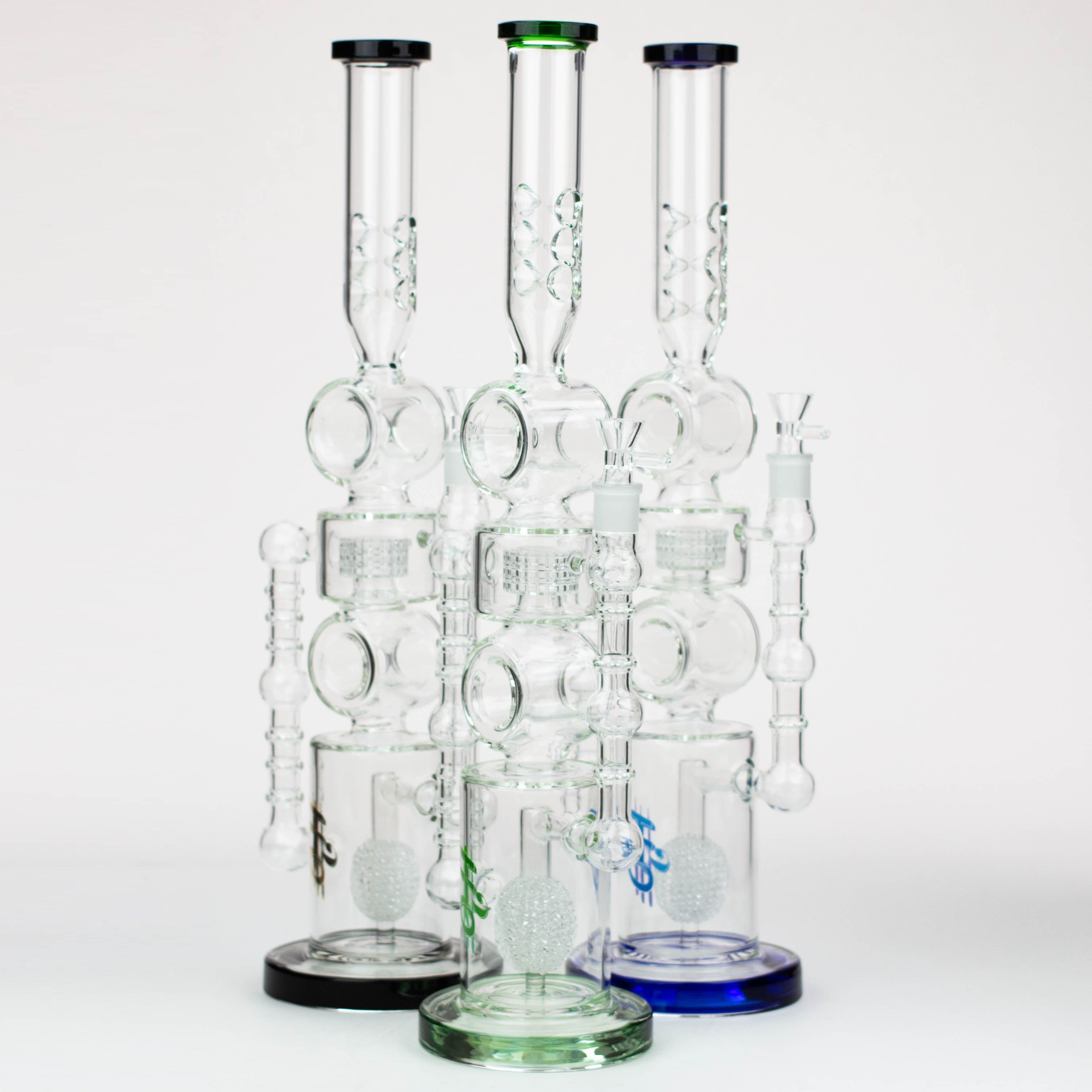 21&quot; H2O Double ring glass water bong [H2O-24]_0