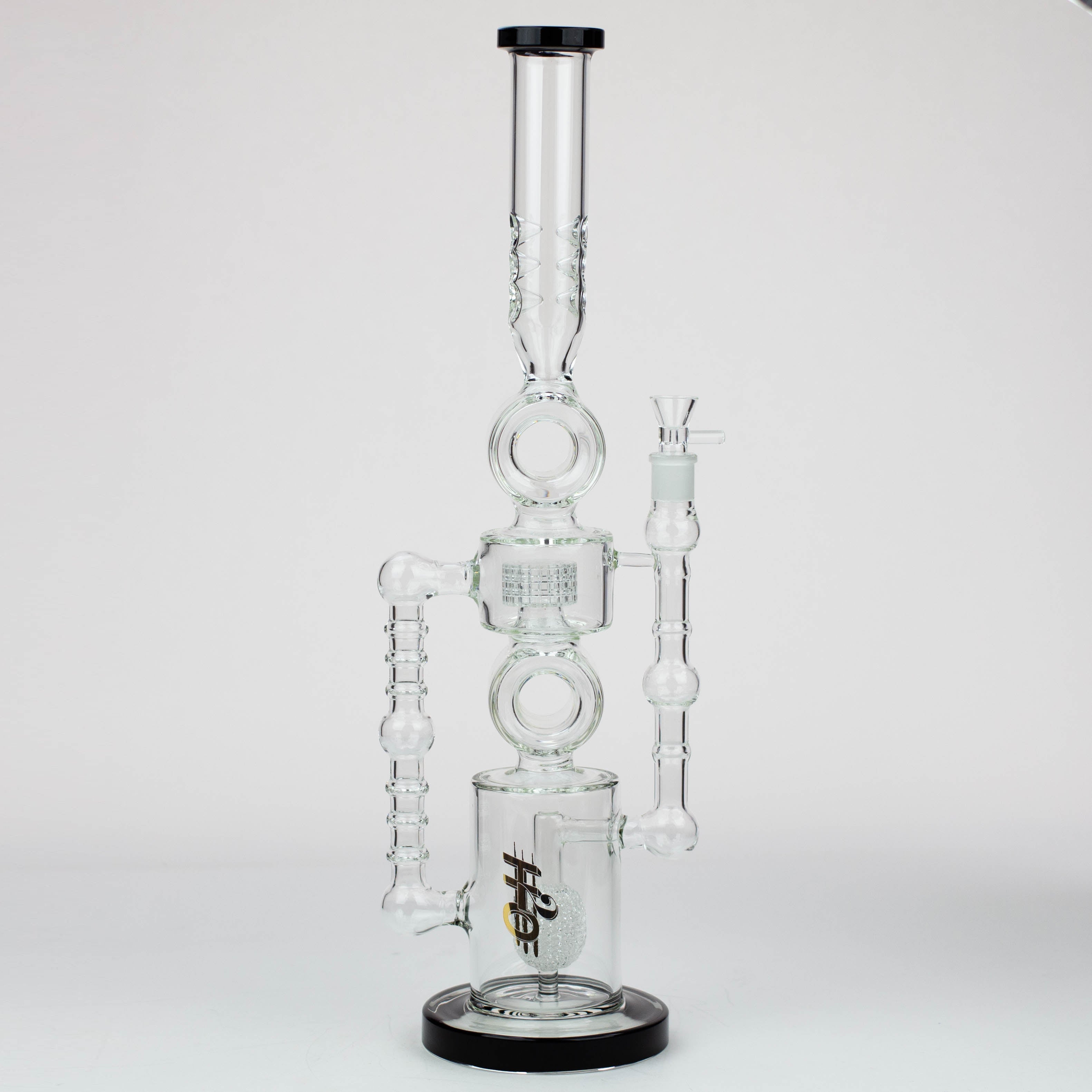 21&quot; H2O Double ring glass water bong [H2O-24]_9