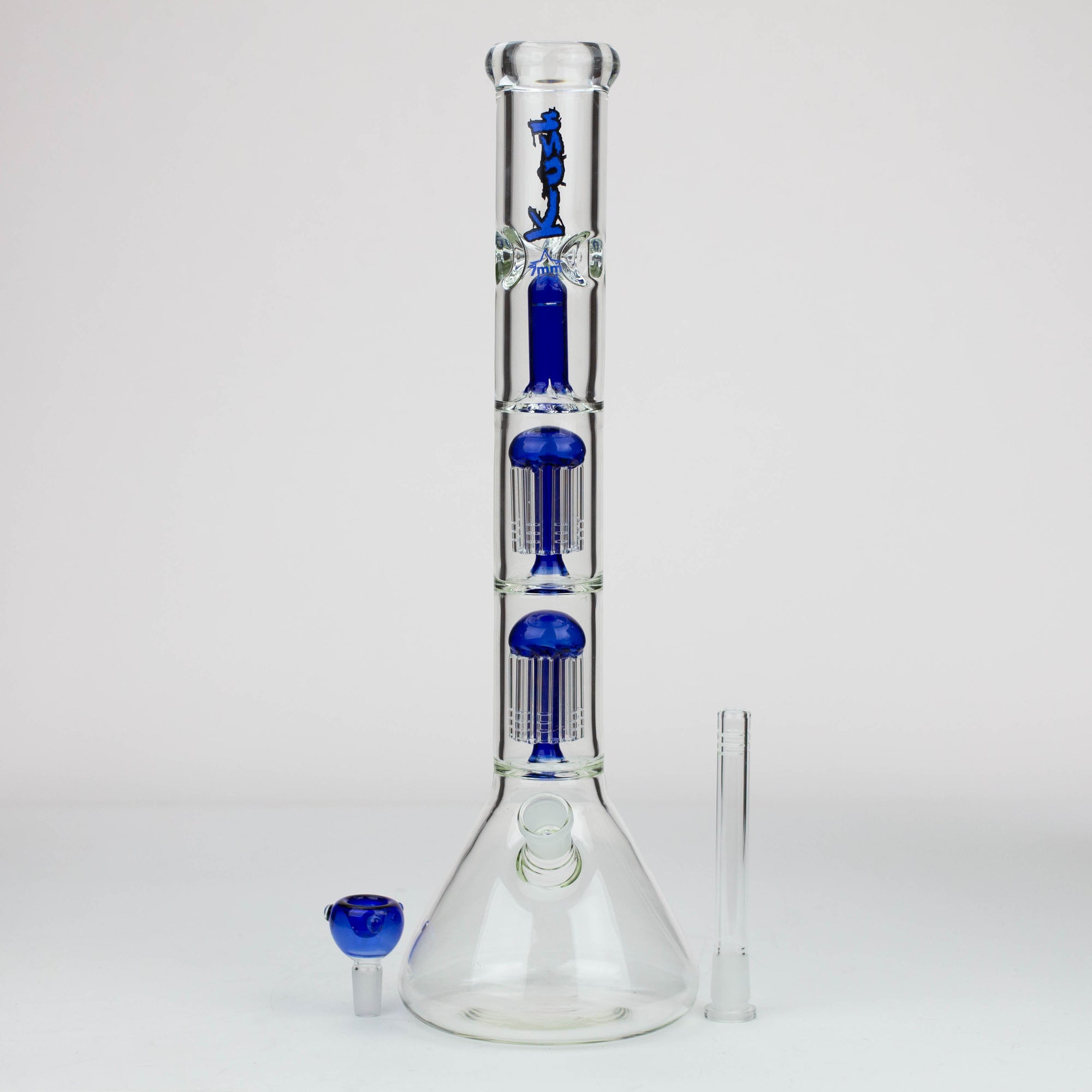 18" KUSH Dual Tree Percolator Splash Guard Bong_4
