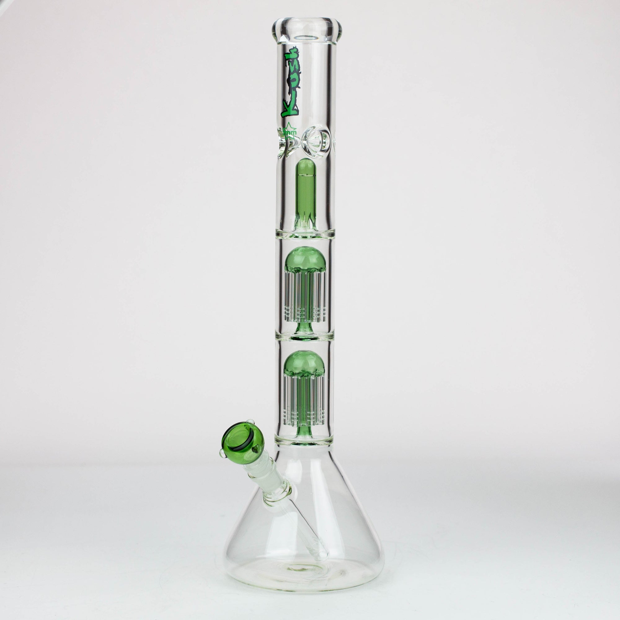 18" KUSH Dual Tree Percolator Splash Guard Bong_6